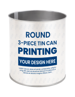 Hộp Thiếc Tròn In Đựng Thực Phẩm 850gr D401 (Φ99x119)